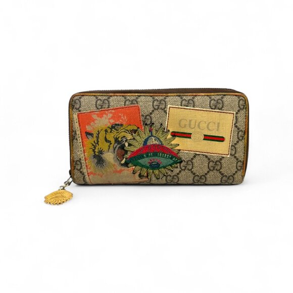 Gucci Supreme Leather Tiger Ufo Long Wallet - Picture 1 of 9